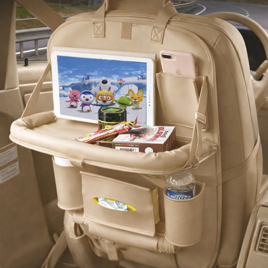 Multi Functional Car Backseat Organizer Storage + Food Tray