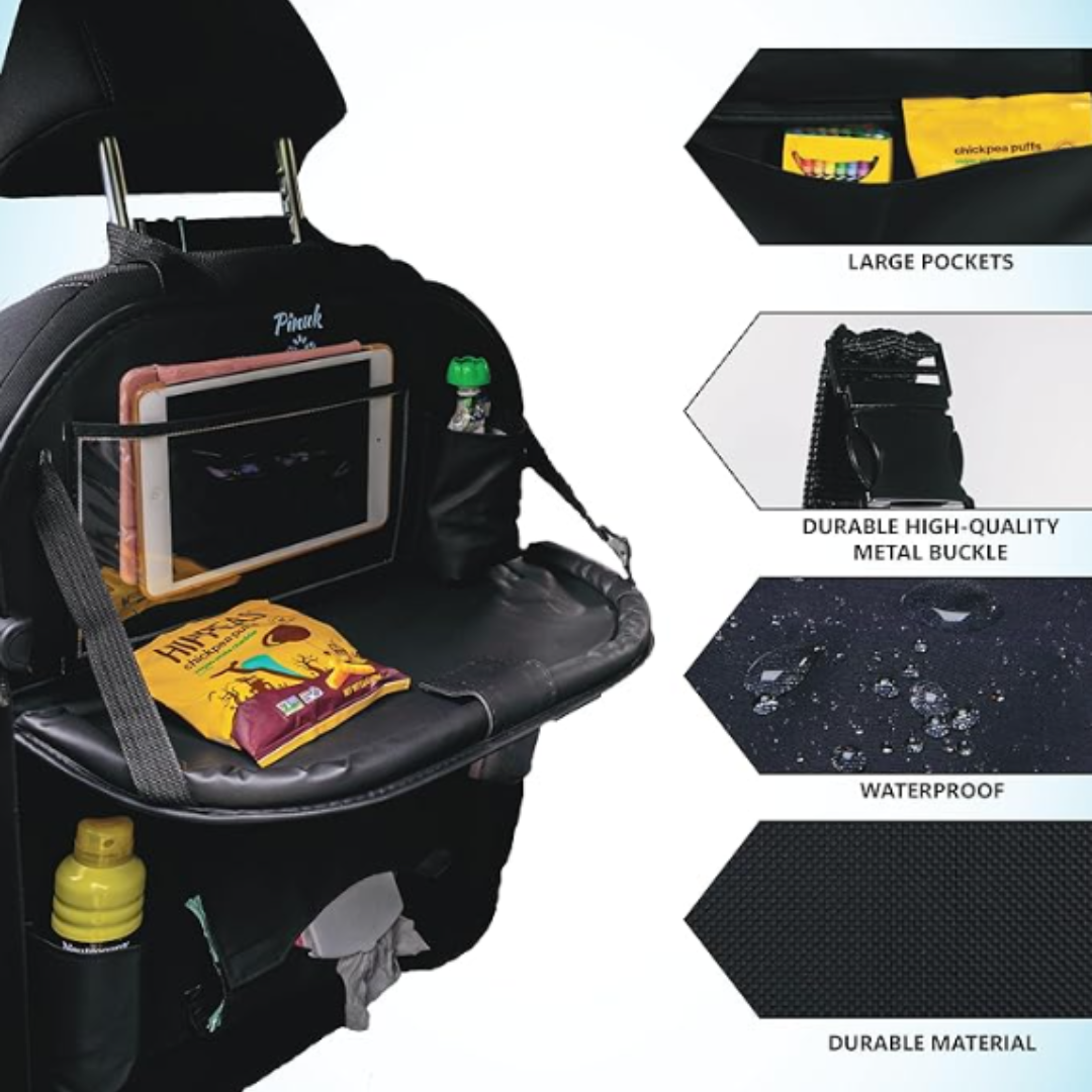 Multi Functional Car Backseat Organizer Storage + Food Tray