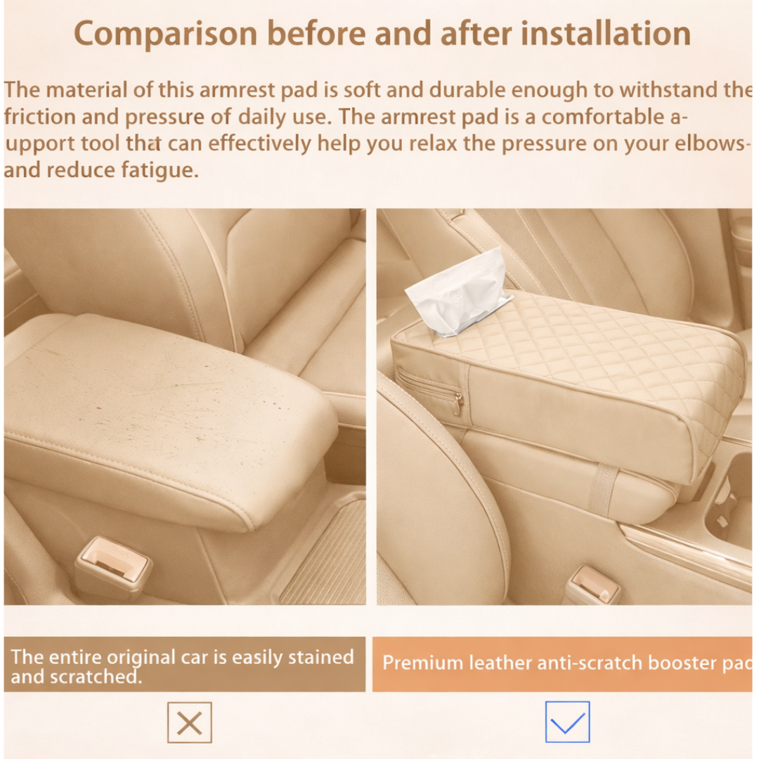 Car Armrest Organizer with Phone Pocket Storage Box